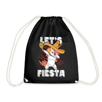 Cinco De Mayo Party Süßes Dabbing mexikanisches Einhorn - Turnbeutel - Schwarz - Vorne
