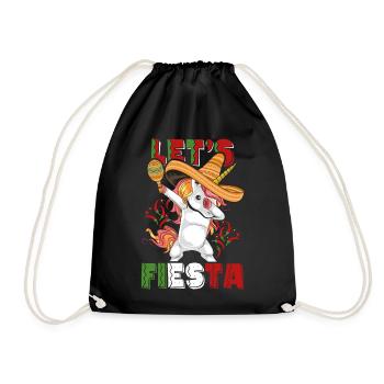 Cinco De Mayo Party Süßes Dabbing mexikanisches Einhorn - Turnbeutel - Schwarz - Vorne