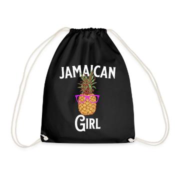 Jamaican Girl Jamaika - Turnbeutel - Schwarz - Vorne