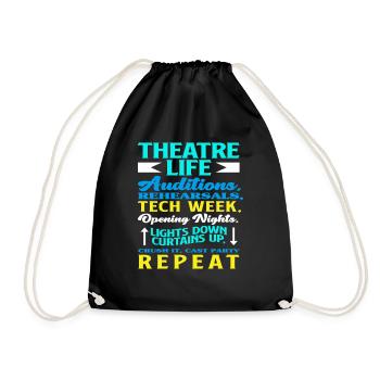 Theater Actor Life - Drawstring Bag - black - Front