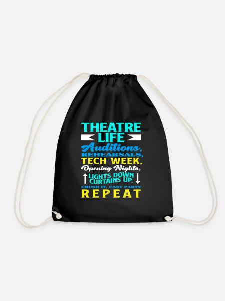 Theater Schauspieler Leben - Turnbeutel - Schwarz