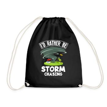 Je préfère chasser la tempête - Sac de sport léger - noir - Devant