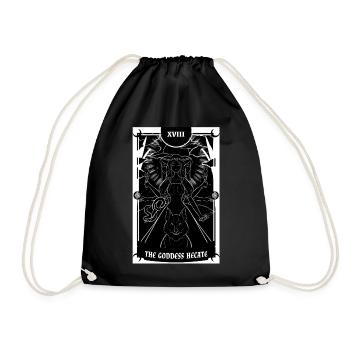 Anime Tarot Card Göttin Hecate Okkult Gothic Hexe - Turnbeutel - Schwarz - Vorne