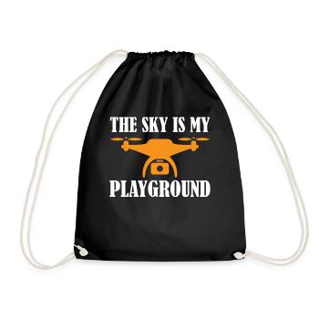 Drone Pilot The Sky Is My Playground Quadcopter Op - Turnbeutel - Schwarz - Vorne
