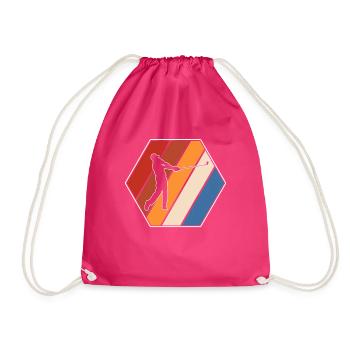 Golf Retro - Turnbeutel - Fuchsia - Vorne