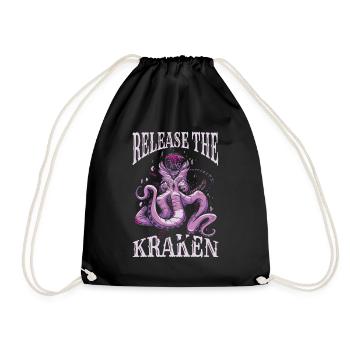 Octopus Octopus Cuttlefish Animal - Drawstring Bag - black - Front