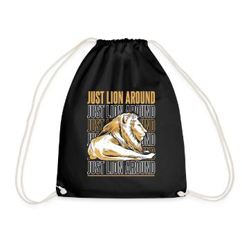 Lion Lion Animal Africa - Drawstring Bag - black - Front