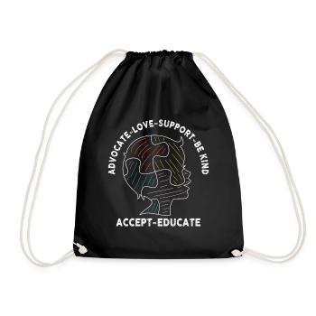 Plaidoyer Amour Soutien Accepter Soyez gentil - Sac de sport léger - noir - Devant
