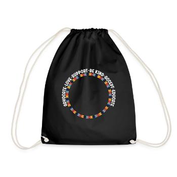 Plaidoyer Amour Soutien Accepter Soyez gentil - Sac de sport léger - noir - Devant