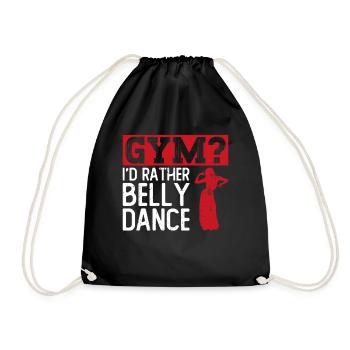 GYMNASE? Je préfère la danse du ventre - Bauchtanz Tänzerin - Sac de sport léger - noir - Devant