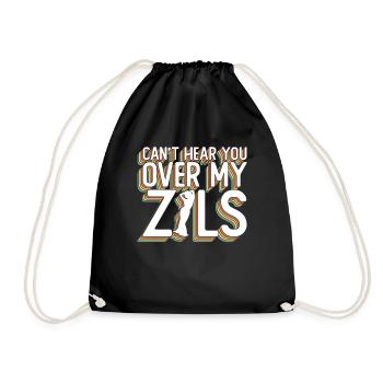 Can't Hear You Over My Zils - Belly Dancer - Drawstring Bag - black - Front