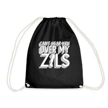 Can't Hear You Over My Zils - Belly Dancer - Drawstring Bag - black - Front