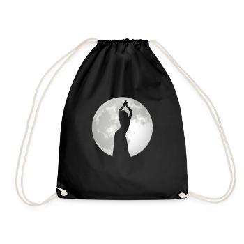 Danse du ventre Danseuse du ventre Danse de la Lune Cadeau - Sac de sport léger - noir - Devant