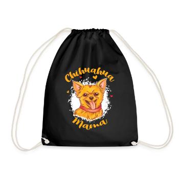 Chihuahua Mama Small Dog Lover Chihuahua - Drawstring Bag - black - Front