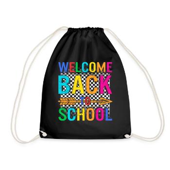 Back to School Shirt, Welcome Back Arrow T-Shirt, - Turnbeutel - Schwarz - Vorne