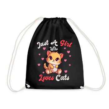 Seulement une fille qui aime les chatons chats - Sac de sport léger - noir - Devant