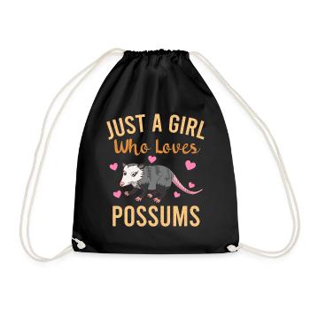 La fille que les opossums aiment les marsupiaux du zoo d’opossum - Sac de sport léger - noir - Devant