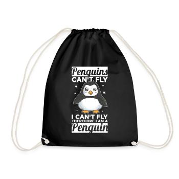 Penguins can't fly I'm a penguin - Drawstring Bag - black - Front