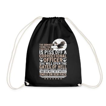 Chemise d’agent correctionnel, la chose la plus stupide - Sac de sport léger - noir - Devant