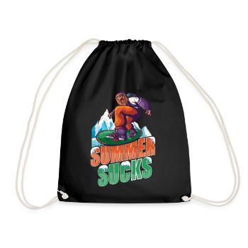 Summer Sucks Snowboarding - Turnbeutel - Schwarz - Vorne