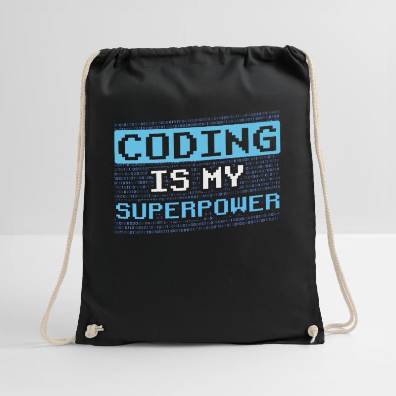 Coding Ist Meine Superkraft Coder Programmierer Turnbeutel