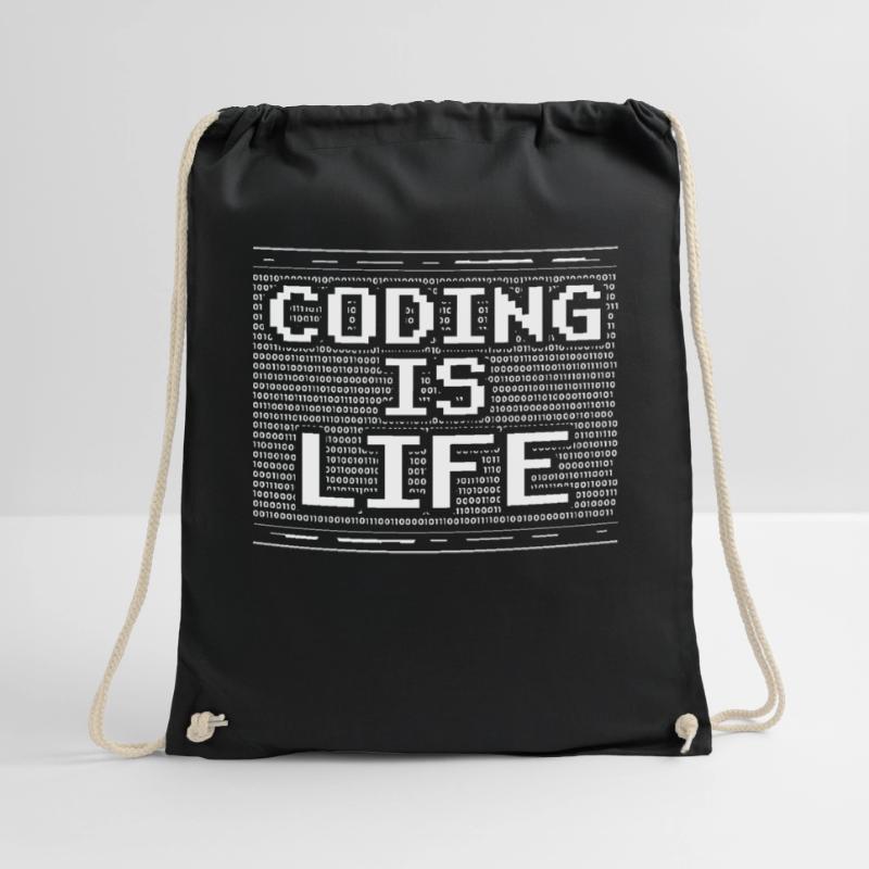 Coding Ist Leben Coder Code Programmierer Turnbeutel