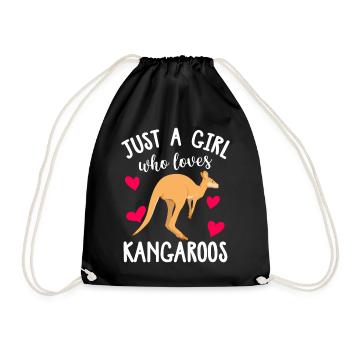 Cute Kangaroo Girl Loves Kangaroos Australia O - Sac de sport léger - noir - Devant