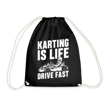 Kart Life Racing Go-Kart Racer Go-Kart Racing - Drawstring Bag - black - Front