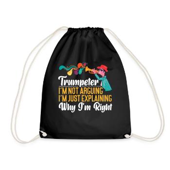 Trumpet Player Trumpeter I'm Not - Turnbeutel - Schwarz - Vorne