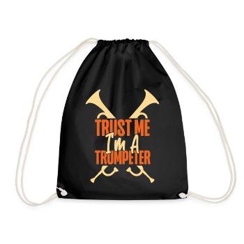 Trumpet Player Trust Me I'm A - Turnbeutel - Schwarz - Vorne