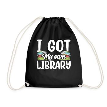 Ich Habe Meine Eigene Bibliothek Bibliothekar - Turnbeutel - Schwarz - Vorne