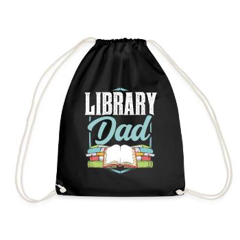 Bibliothèque Papa Books Bibliothécaire amoureux - Sac de sport léger - noir - Devant