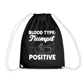 Trumpet Player Blood Type Trumpet - Turnbeutel - Schwarz - Vorne