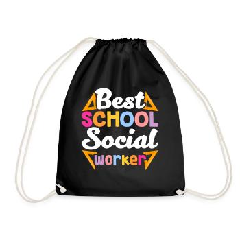 Meilleur travailleur social scolaire de tous les temps - Sac de sport léger - noir - Devant