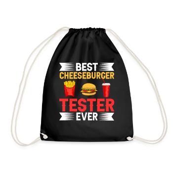 Cheeseburger Käse Sandwich Hamburger - Turnbeutel - Schwarz - Vorne