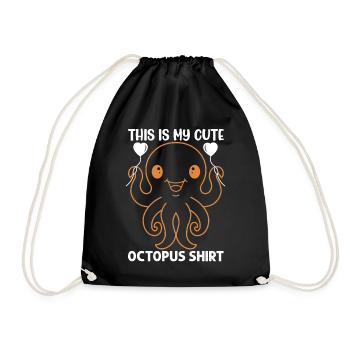 Octopus - This Is My Cute Octopus Shirt Octopus Kr - Drawstring Bag - black - Front