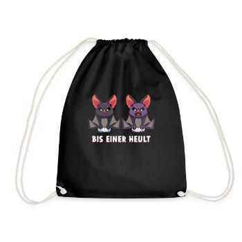 Bis Einer Heult Gamer Fledermaus - Turnbeutel - Schwarz - Vorne