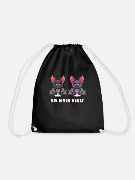 Bis Einer Heult Gamer Fledermaus - Turnbeutel - Schwarz