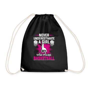 Sous-estimer le handicap d’une fille - Sac de sport léger - noir - Devant