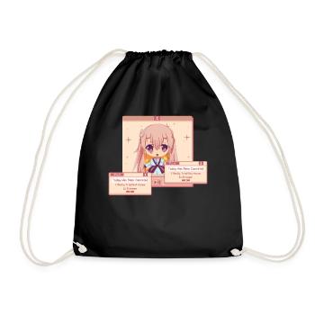 Heute wurde Anime abgesagt, ist stärker süßer Chib - Turnbeutel - Schwarz - Vorne