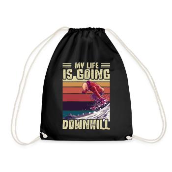 Ma vie est en descente Snowboard - Sac de sport léger - noir - Devant