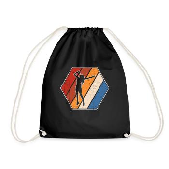Singing Retro - Drawstring Bag - black - Front
