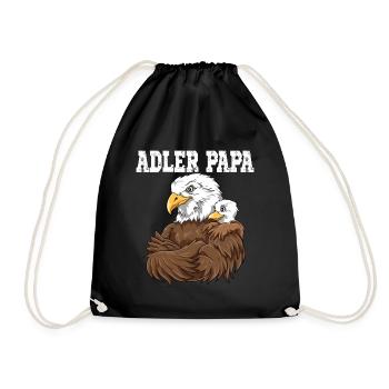 Adler Papa Adler Vater und Baby Papa Vatertag - Turnbeutel - Schwarz - Vorne