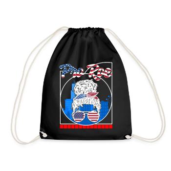 Pro Choice Shirt, Pro Roe Cute Messy Bun 1973 Tee - Sac de sport léger - noir - Devant