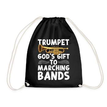Trumpet Player Marching Band - Turnbeutel - Schwarz - Vorne