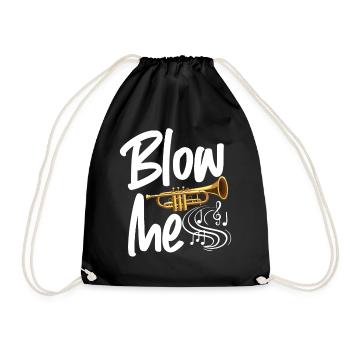 Trumpet Player Blow Me - Turnbeutel - Schwarz - Vorne