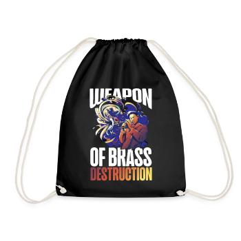 Trumpet Player Pun Weapon Of Brass - Turnbeutel - Schwarz - Vorne