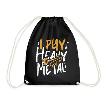 Trumpet Player I Play Heavy Metal - Turnbeutel - Schwarz - Vorne