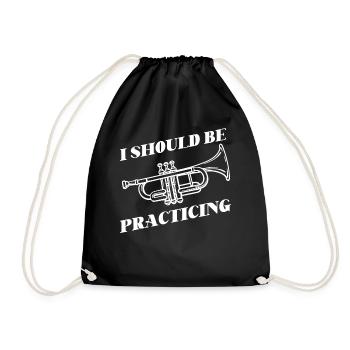 Trumpet Player I Should Be - Turnbeutel - Schwarz - Vorne