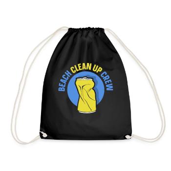 Beach Clean Up Team Beach Beach Cleaning - Drawstring Bag - black - Front